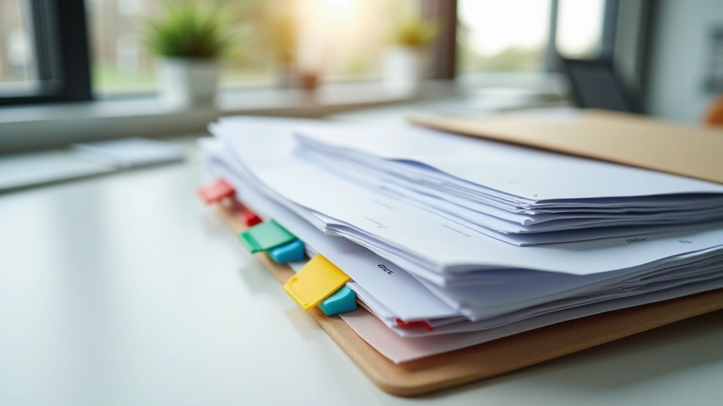 Uspořádaná složka se všemi finančními doklady a tištěným přehledem