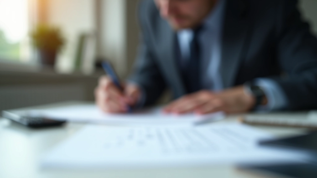 Osoba vyplňující přehled pro OSSZ na papíru s kalkulačkou